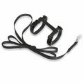 Flamingo Ziggi black adjustable kitten harness with matching 120 cm leash