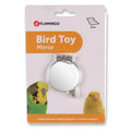 Flamingo Round Metal Bird Cage Mirror with Bell - 5cm