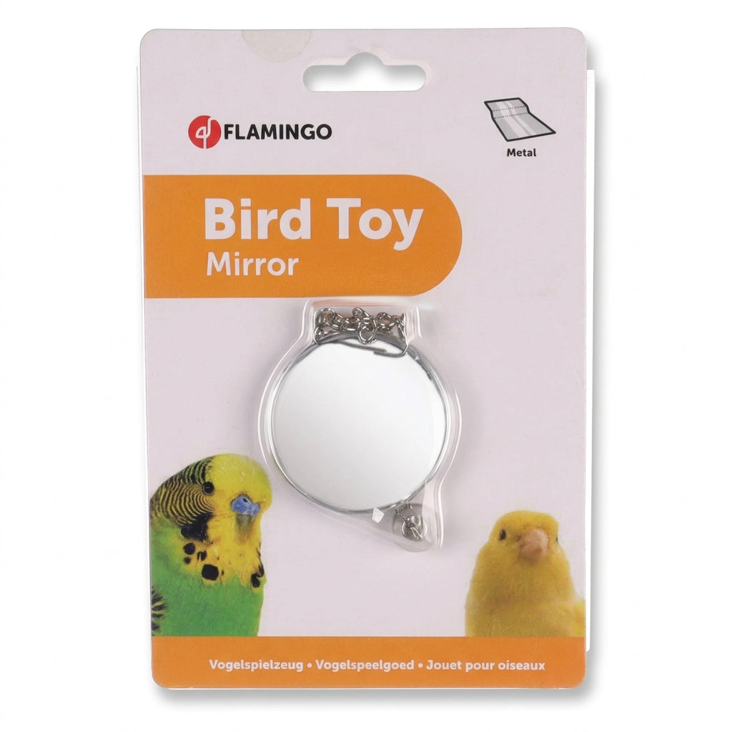 Mera Flamingo Round Metal Bird Cage b'Qanpiena - 5cm