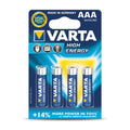 VARTA High Energy AAA LR03 Alkaline Batteries 1.5V - 4 Pack | dPet.mt