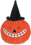 Flamingo Pumpa orange pumpkin Halloween plush squeaky dog toy