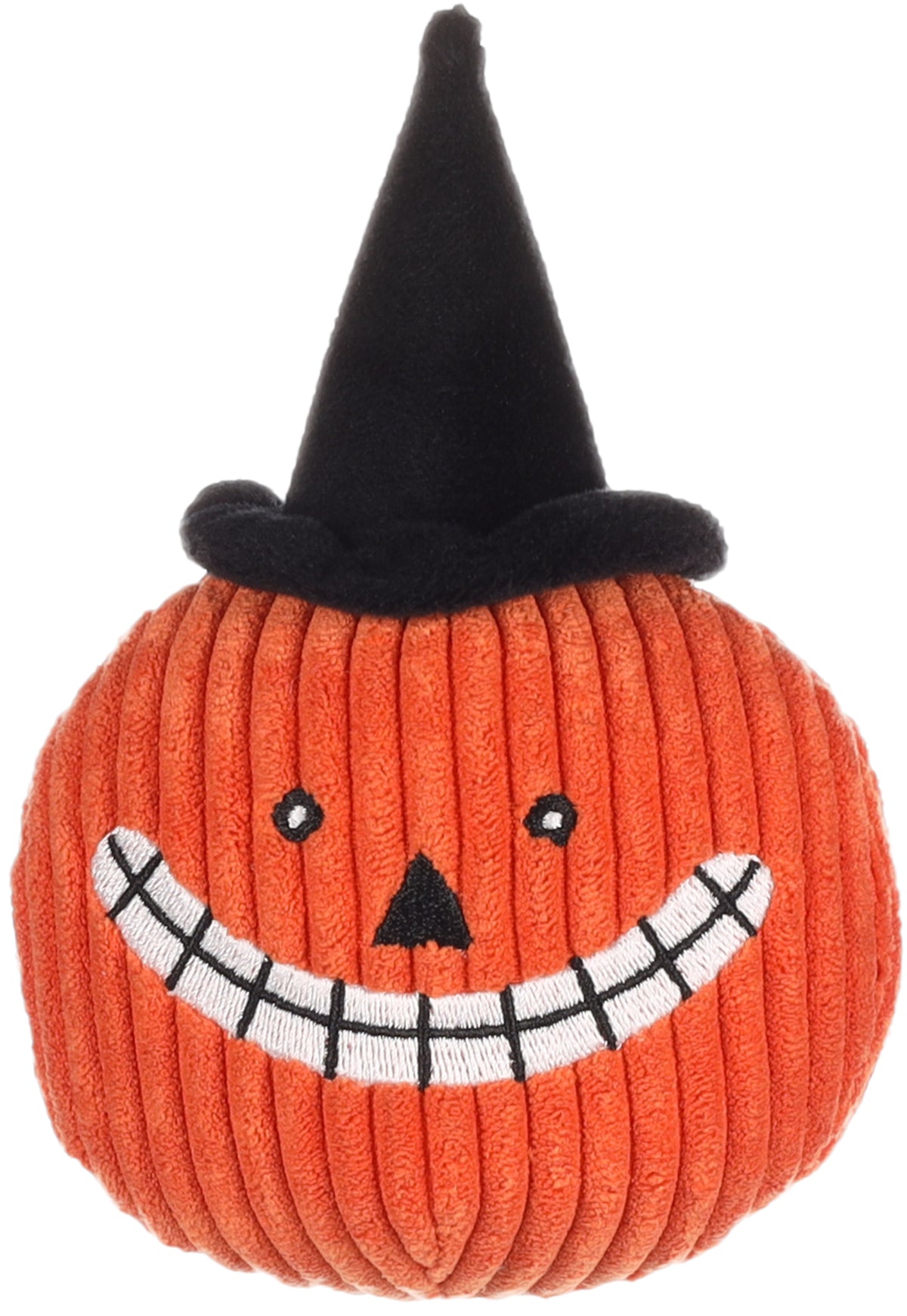 Flamingo Pumpa orange pumpkin Halloween plush squeaky dog toy