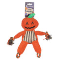 Flamingo Bunut orange pumpkin corduroy plush squeaky dog toy 33cm