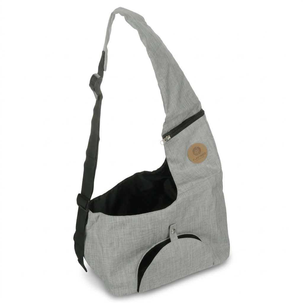 Flamingo Kanga Pet Sling Carrier Grey - Up to 5kg | dPet.mt