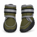 Flamingo Kajan green dog shoes with reflective straps and hard non-slip soles