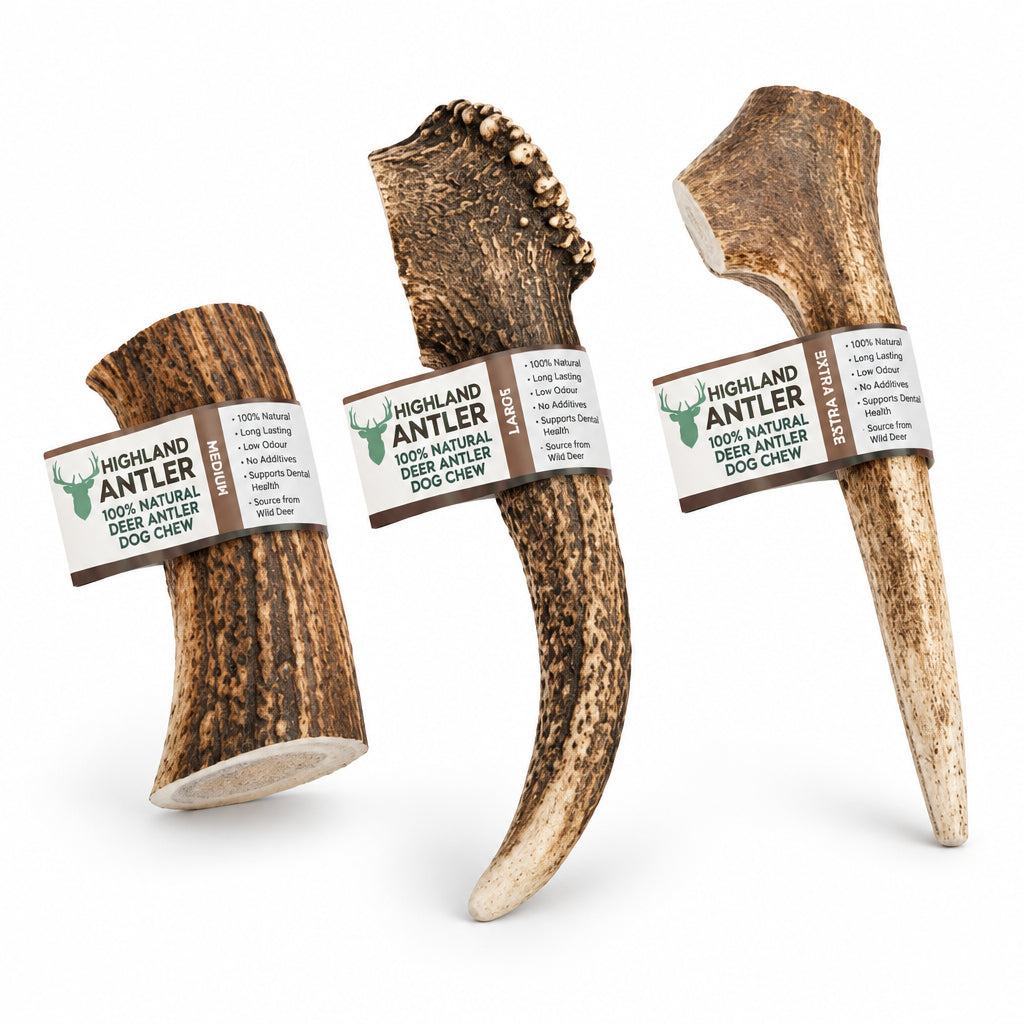 Nova Highland natural deer antler dog chew in Extra Large size