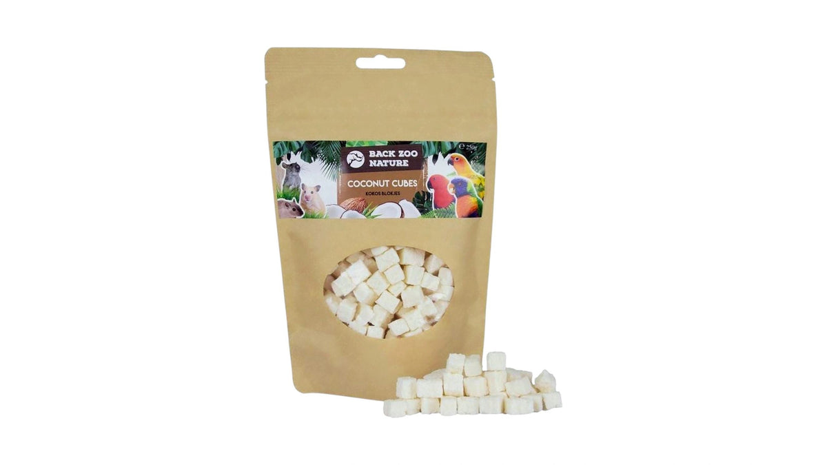 Back Zoo Nature Coconut Cubes 250 gram Parrot Bird Treats