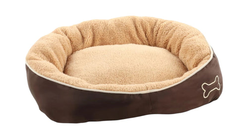 Basket Chipz Rectangle Beige Dog Bed Small - 52cm x 42 cmx 20cm
