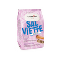 A pink bag of Camon SalViette dog wpes featuring blue text and a small image of a dog on the front, set against a plain white background.