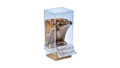 Clear Acrylic Automatic Bird Feeder (18.5cm) Cage-Mounted, Anti-Splatter
