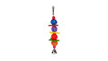 Colorful Rattan & Wood Bird Toy with Bell (21cm) Bird - Parrot Toy
