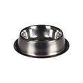 Dog & Cat Feeding and drinking bowl Thorgan Rubber Rim Anti Slip Round Silver 14.5cm 700ml