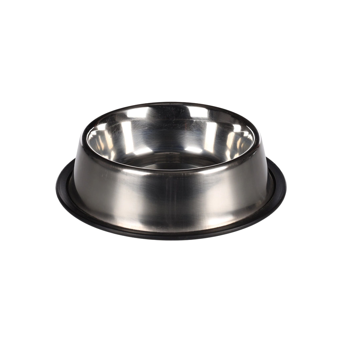 Dog & Cat Feeding and drinking bowl Thorgan Rubber Rim Anti Slip Round Silver 14.5cm 700ml