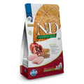 800g bag of Farmina N&D Ancestral Grain puppy starter food featuring images of chicken, pomegranate, and grains.
