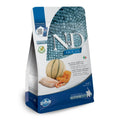 300g bag of N&D Ocean Kitten cat food featuring cod, shrimp, pumpkin, and cantaloupe imagery on blue packaging.