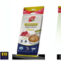 N&D Quinoa Digestion Cream for cats in a 60g white and blue pouch featuring chicken and tuna imagery.
