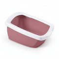 IMAC Funny large cat litter tray, Pink with white rim
