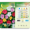 Bella di Notte mixed flower seeds, front and back of packet