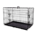 Mezo Black Wire Dog Cage/Crate (Large - 56x92x64cm)
