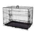 Mezo Black Wire Dog Cage/Crate (Medium - 47x77x55cm)