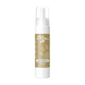 A white pump bottle of Paul Mitchell Pet Soothing Oatmeal De-shedding Shampoo with a beige label featuring a paw print design, on a solid white background.