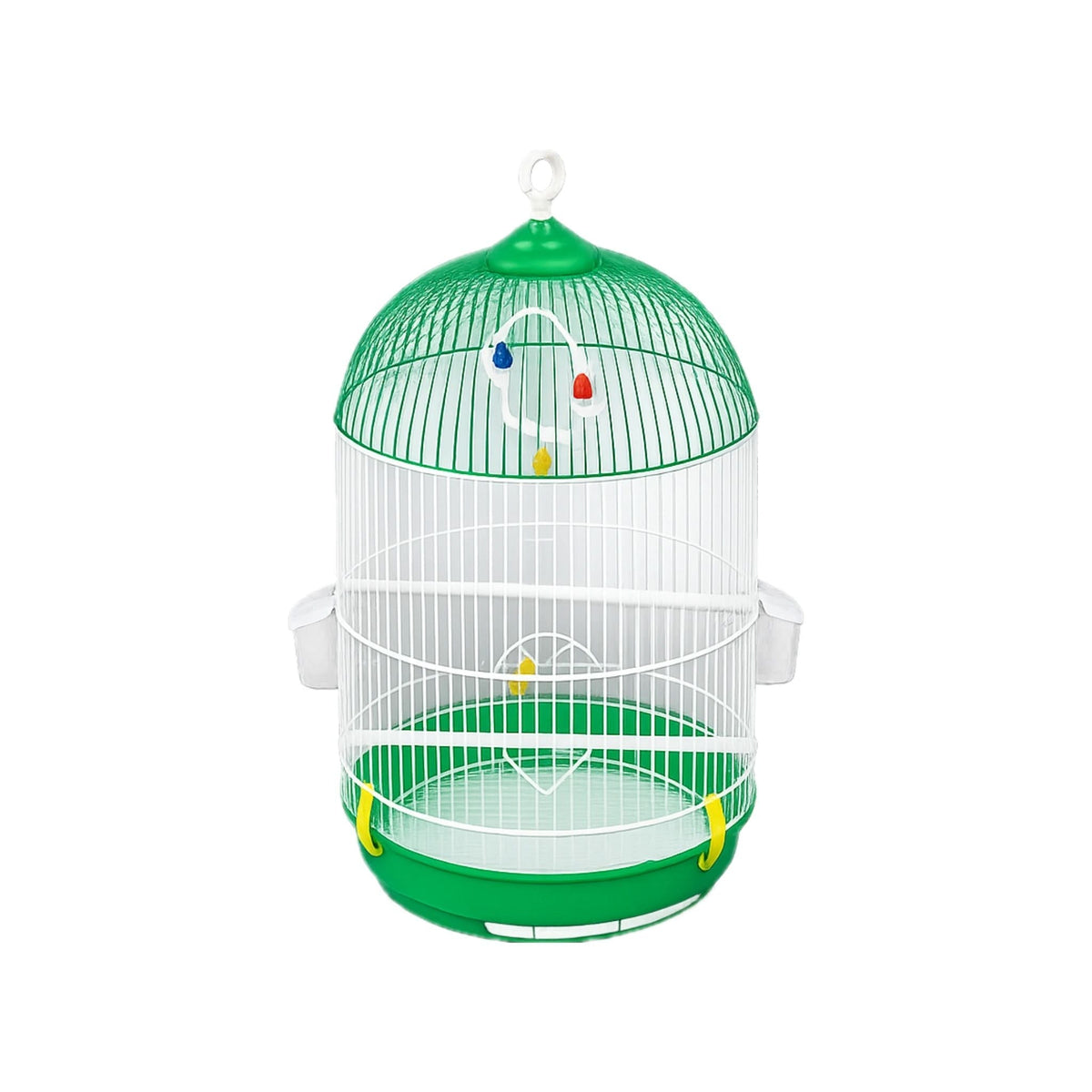 Round Bird Cage with Swing & Feeders | Easy Clean