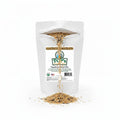 A white stand-up pouch of TOP'S Napoleon's Seed Mix on a plain white background.