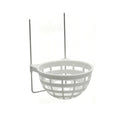 White Plastic Internal Canary nest with wire hooks.