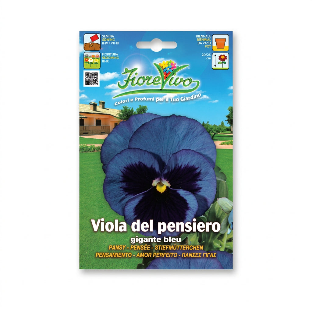 Hortus Giant Blue Pansy Seeds – Viola del Pensiero