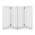 Pawise white freestanding foldable four-panel pet gate 183 by 71cm