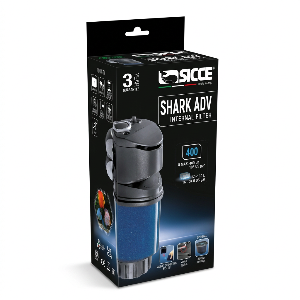 SICCE Shark ADV 400 internal aquarium filter 400 litres per hour